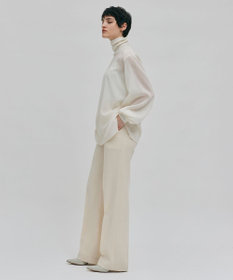 BEIGE， MILLAM / フェイクレザーパッチワイドパンツ