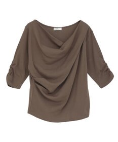 earth music&ecology ドレープデザインカットソー