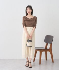 earth music&ecology ドレープデザインカットソー