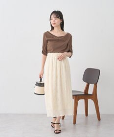 earth music&ecology ドレープデザインカットソー