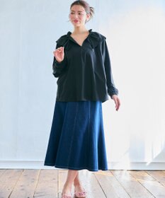 Feroux ラッシュガード ケープギャザー ブラウス