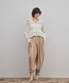 GRACE CONTINENTAL エンブロイダリーフリルブラウス