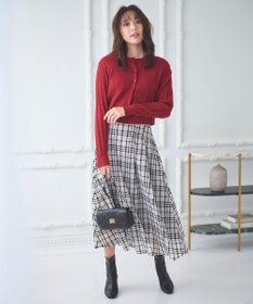 Feroux 【古畑星夏さん着用・アンサンブル】ロゴ刺繍入りケーブルアンサンブル ニット