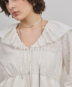 GRACE CONTINENTAL エンブロイダリーフリルブラウス