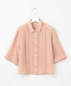 自由区 L 【カタログ掲載・接触冷感・洗える】ラミーローンクロップド丈 ブラウス