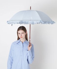 MOONBAT 【遮光/晴雨兼用日傘】POLO RALPH LAUREN(ポロ ラルフローレン) エンブフリル 長傘 遮熱 UV