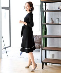 Tiaclasse L 【洗える】リップル編みニットワンピース