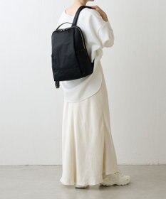 美品✨ラシット　FUSION リュック　バックパック　ブラウン　多機能　総柄 背面メッシュ仕様＞クラウズナイロンリュックサック(CE-1499