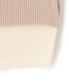 BEIGE， 【洗える】POMPE / ウールカシミヤ配色リブクルーネック