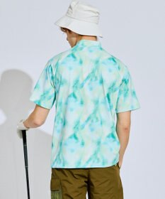 PW CIRCULUS 【吸水速乾 / UV遮蔽率99.5%  UVカット / ストレッチ】【MEN】タイダイ柄モックネックT ゴルフ