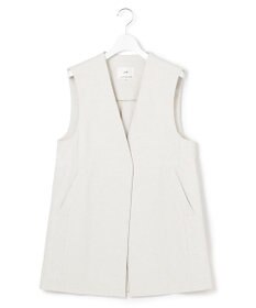 23区 L 【セットアップ対応】オックスストレッチ ノーカラー ジレ