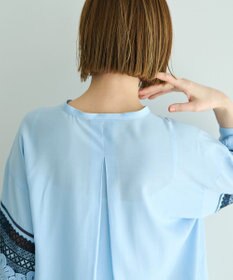 YECCA VECCA レース切替スキッパーブラウス