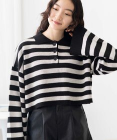 WEGO ボーダーニットポロ