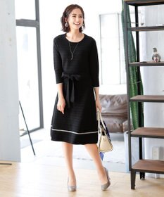 Tiaclasse L 【洗える】リップル編みニットワンピース