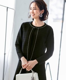 Tiaclasse L 【洗える】リップル編みニットワンピース