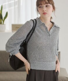 WEGO 【ANGIE VINTAGE】MIXメッシュポロニット