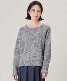 自由区 L 【洗える】ラメブークレ ニット