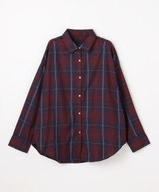 ANY L オンブレーチェックオーバーシャツ