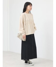 earth music&ecology ウォッシャブルケーブルプルオーバー