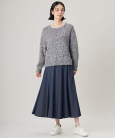 自由区 L 【洗える】ラメブークレ ニット