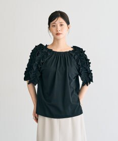 YECCA VECCA UVカットフリルスリーブカットソー