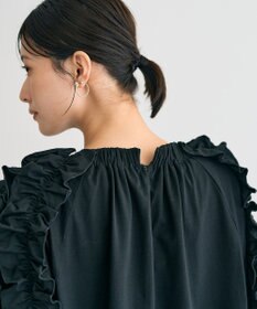 YECCA VECCA UVカットフリルスリーブカットソー