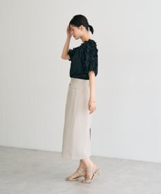 YECCA VECCA UVカットフリルスリーブカットソー