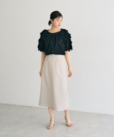 YECCA VECCA UVカットフリルスリーブカットソー