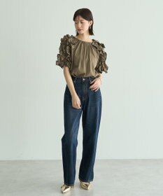 YECCA VECCA UVカットフリルスリーブカットソー