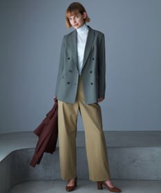 ICB 【洗える】ストレッチピーチツイル バレルパンツ