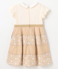 組曲 KIDS 【110-140㎝】フラワーパネルボーダー ワンピース
