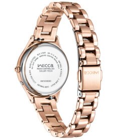 CITIZEN 【ソーラーテック電波時計】wicca ときめくダイヤ 日付あり バンド調整が簡単 5気圧防水
