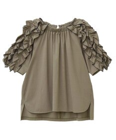 YECCA VECCA UVカットフリルスリーブカットソー