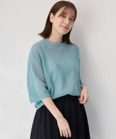 ANY 【洗濯機可/アンチピリング】アイレットメッシュニット