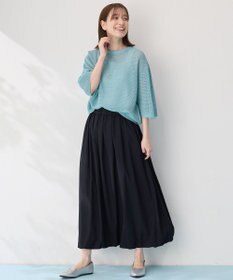 ANY 【洗濯機可/アンチピリング】アイレットメッシュニット