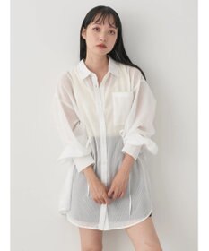 earth music&ecology ワンポイント刺繍ロングシャツ