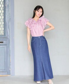 Feroux 【洗える】エアリーフリル ブラウス