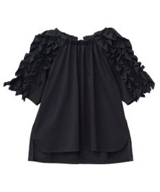 YECCA VECCA UVカットフリルスリーブカットソー