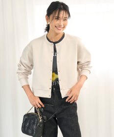 UNFILO 【野呂佳代さん着用】BEAUTY FORM JERSEY スナップカーディガン グレージュ