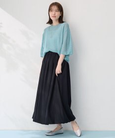 ANY 【洗濯機可/アンチピリング】アイレットメッシュニット