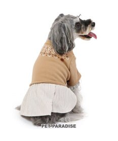PET PARADISE ノルディック柄 ワンピース《ブラウン》 小型犬