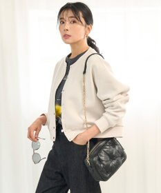 UNFILO L 【野呂佳代さん着用】BEAUTY FORM JERSEY スナップカーディガン