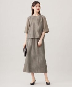 自由区 【セットアップ対応・洗える】フリンジジャガード スカート