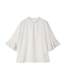 earth music&ecology ラッフル７分袖ブラウス