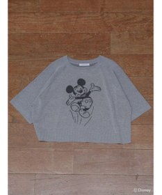 Green Parks ミッキーフレンド／五分袖ジャガードプルオーバー