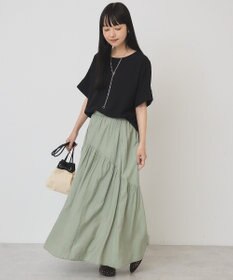 AMERICAN HOLIC 楊柳ギャザーボリュームフレアスカート