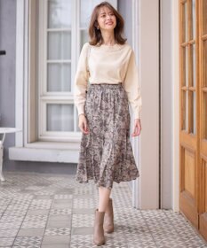 ANY SIS 【洗える】フルブルームフラワープリント スカート