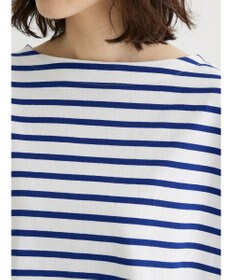 Green Parks ボーダーボートネック７分袖プルオーバー