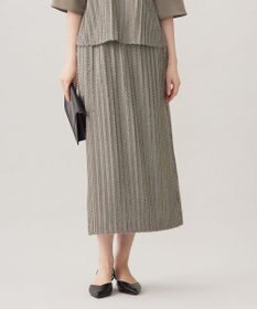 自由区 【セットアップ対応・洗える】フリンジジャガード スカート