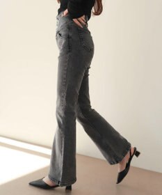 WEGO 【ストレッチ/美脚/脚長シルエット/XSSMサイズ展開】ハイウエストストレッチフレアデニムパンツ